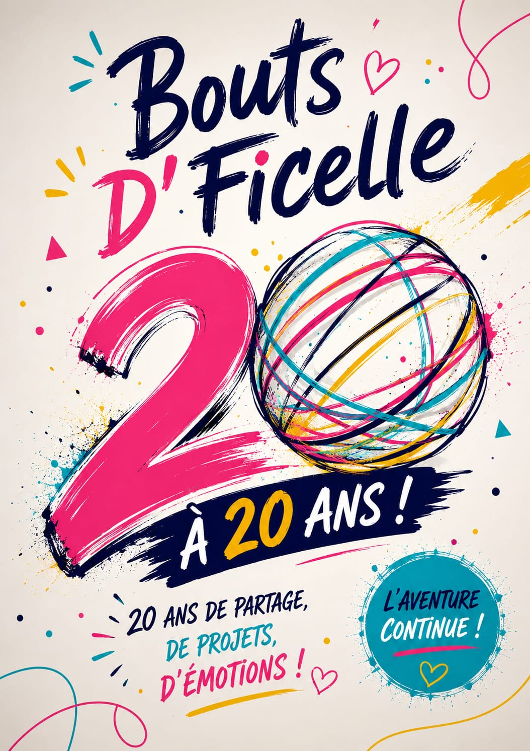 Affiche 20 ans Bouts d'ficelle